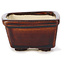 Pot à bonsaï carré marron par Seto - 80 x 85 x 45 mm