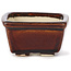 Pot à bonsaï carré marron par Seto - 80 x 85 x 45 mm
