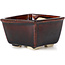 Pot à bonsaï carré marron par Seto - 85 x 85 x 50 mm