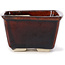 Pot à bonsaï carré marron par Seto - 85 x 85 x 50 mm