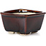 Square brown bonsai pot by Seto - 85 x 85 x 50 mm