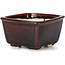 Square brown bonsai pot by Seto - 85 x 85 x 50 mm