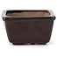 Vierkante bruine bonsaipot van Seto - 80 x 80 x 45 mm
