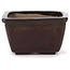 Square brown bonsai pot by Seto - 80 x 80 x 45 mm