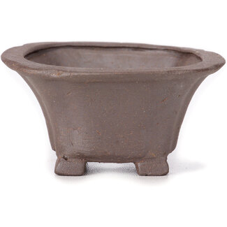 Seto 90 mm square unglazed bonsai pot by Seto, Japan