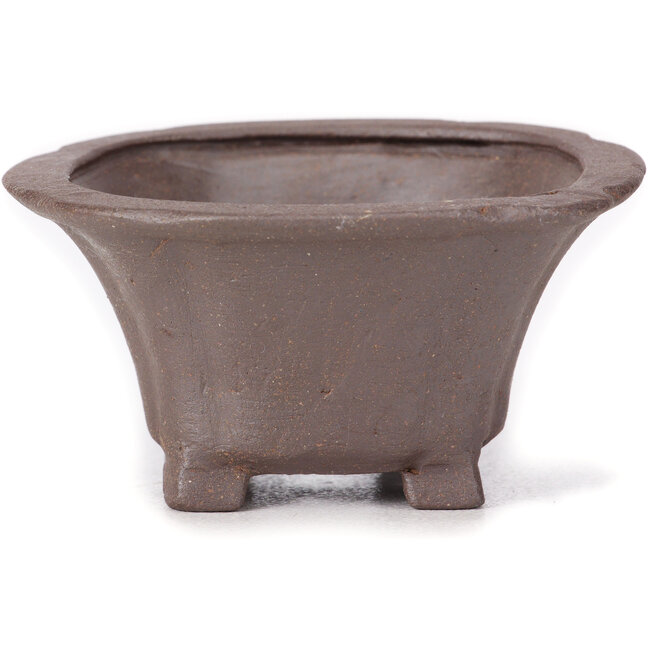 Vaso bonsai quadrato non smaltato di Seto - 90 x 90 x 50 mm