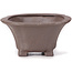 Square unglazed bonsai pot by Seto - 90 x 90 x 50 mm