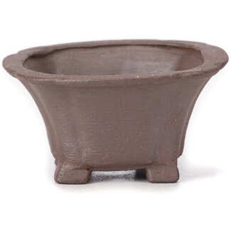 Seto 90 mm square unglazed bonsai pot by Seto, Japan