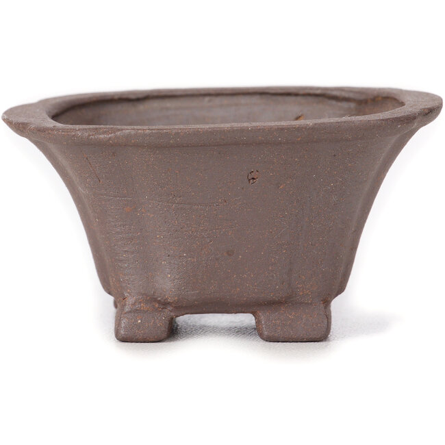 Vaso bonsai quadrato non smaltato di Seto - 90 x 90 x 50 mm