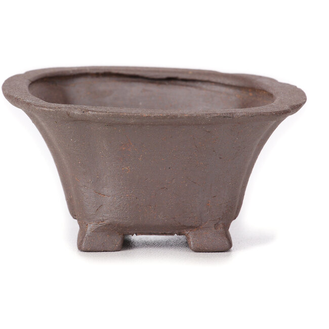 Vierkante ongeglazuurde bonsaipot van Seto - 90 x 90 x 50 mm