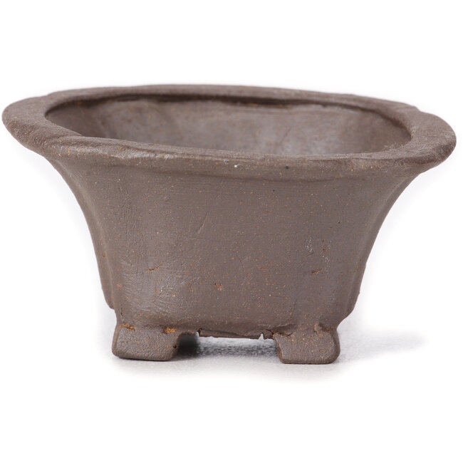 Square unglazed bonsai pot by Seto - 90 x 90 x 50 mm