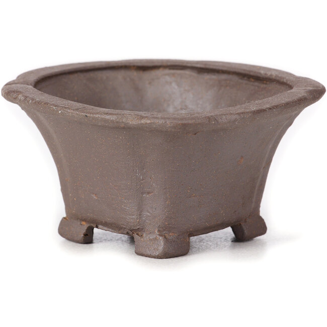 Vierkante ongeglazuurde bonsaipot van Seto - 90 x 90 x 50 mm