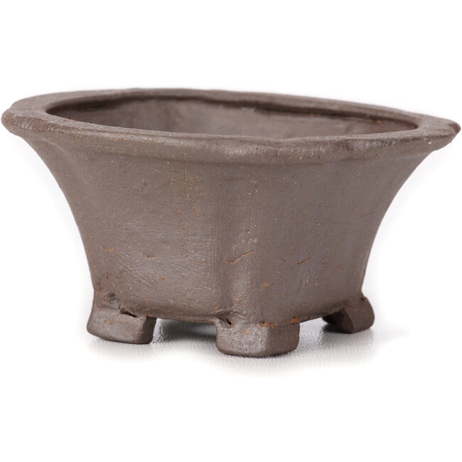 Square unglazed bonsai pot by Seto - 90 x 90 x 50 mm