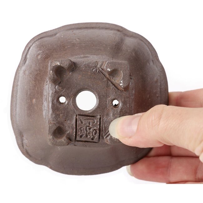 Pot à bonsaï carré non émaillé par Seto - 90 x 90 x 50 mm