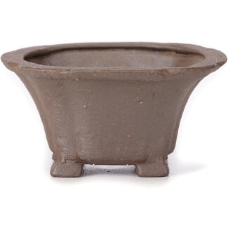 Seto 90 mm square unglazed bonsai pot by Seto, Japan