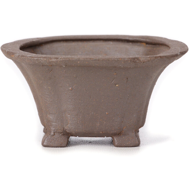 Square unglazed bonsai pot by Seto - 90 x 90 x 50 mm