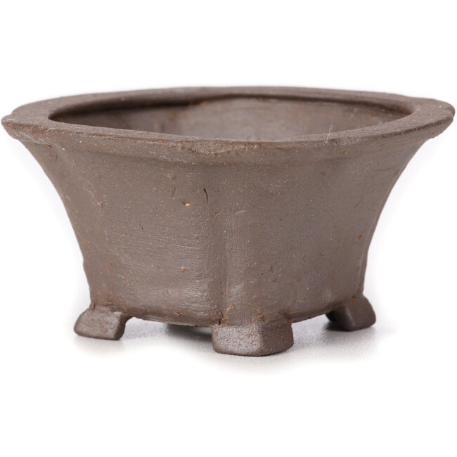 Vaso bonsai quadrato non smaltato di Seto - 90 x 90 x 50 mm