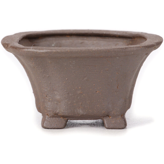 Maceta de bonsái cuadrada sin esmaltar de Seto - 90 x 90 x 50 mm
