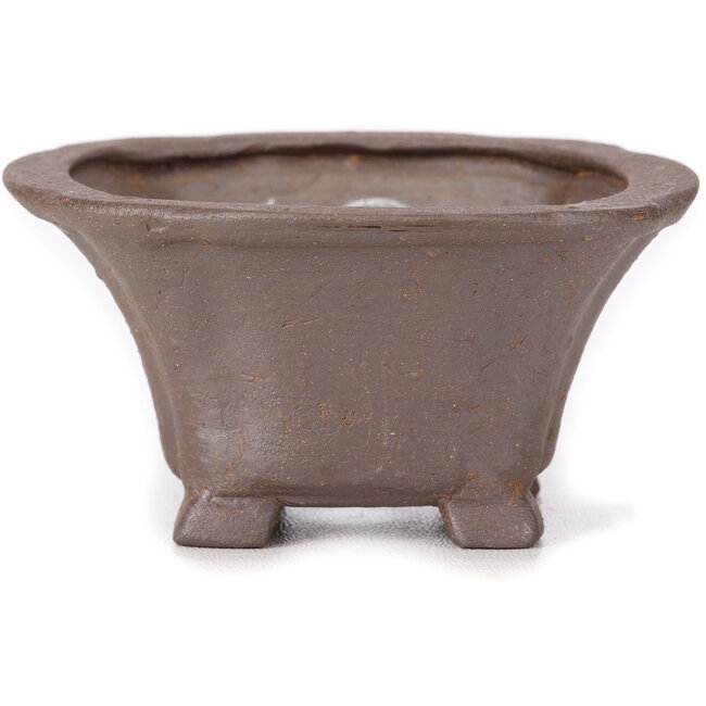 Vaso bonsai quadrato non smaltato di Seto - 90 x 90 x 50 mm