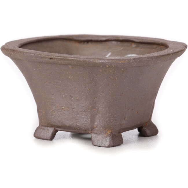 Maceta de bonsái cuadrada sin esmaltar de Seto - 90 x 90 x 50 mm