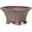 Square unglazed bonsai pot by Seto - 90 x 90 x 50 mm