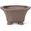 Square unglazed bonsai pot by Seto - 90 x 90 x 50 mm