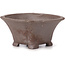 Pot à bonsaï carré non émaillé par Seto - 90 x 90 x 45 mm