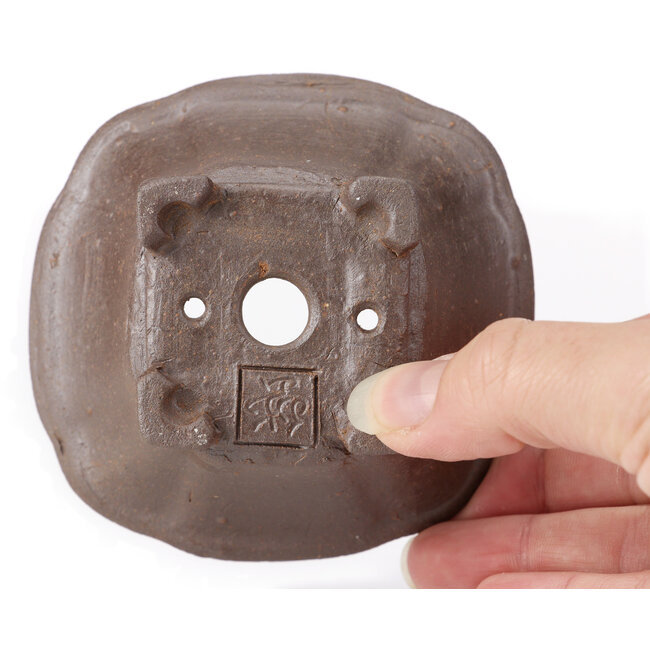 Pot à bonsaï carré non émaillé par Seto - 90 x 90 x 50 mm