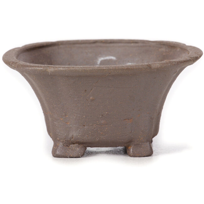 Vaso bonsai quadrato non smaltato di Seto - 90 x 90 x 45 mm