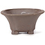 Square unglazed bonsai pot by Seto - 90 x 90 x 45 mm
