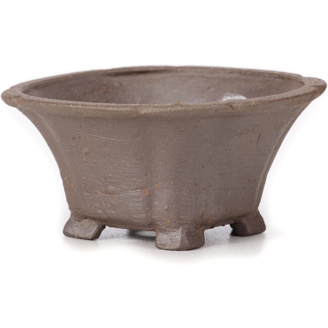 Square unglazed bonsai pot by Seto - 90 x 90 x 45 mm