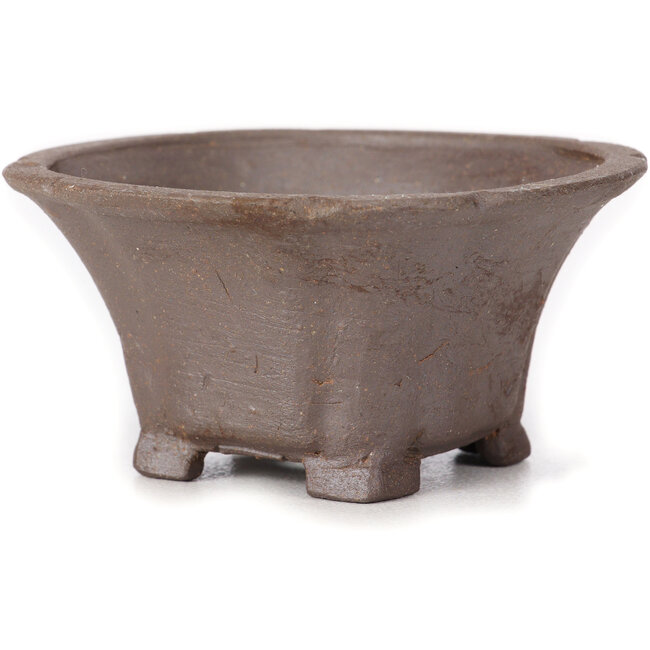 Vaso bonsai quadrato non smaltato di Seto - 90 x 90 x 45 mm