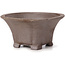 Pot à bonsaï carré non émaillé par Seto - 90 x 90 x 45 mm