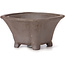 Square unglazed bonsai pot by Seto - 85 x 85 x 45 mm