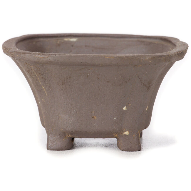 Vaso bonsai quadrato non smaltato di Seto - 85 x 85 x 45 mm