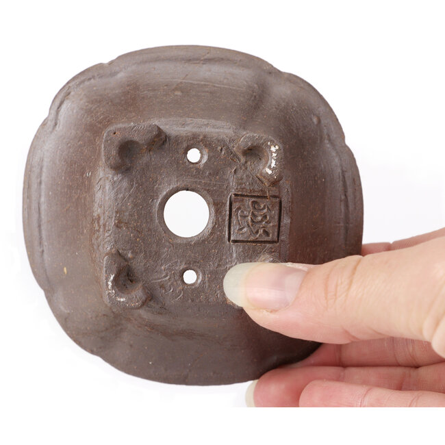 Pot à bonsaï carré non émaillé par Seto - 90 x 90 x 45 mm