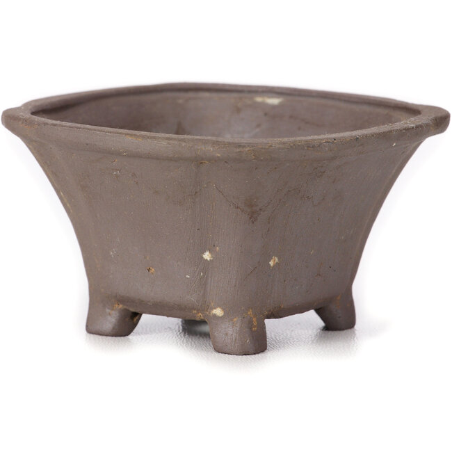 Square unglazed bonsai pot by Seto - 85 x 85 x 45 mm