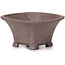 Square unglazed bonsai pot by Seto - 90 x 90 x 45 mm