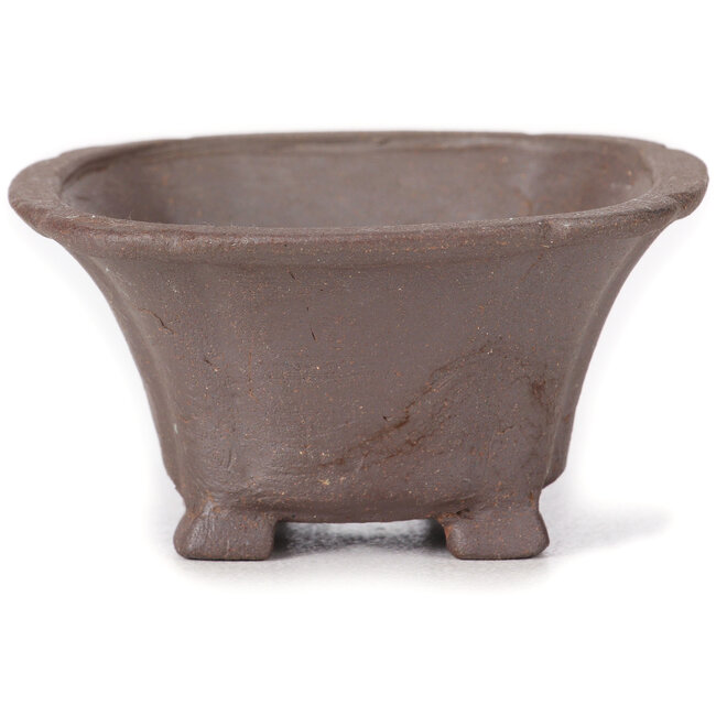 Vierkante ongeglazuurde bonsaipot van Seto - 90 x 90 x 45 mm