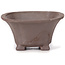 Square unglazed bonsai pot by Seto - 90 x 90 x 45 mm