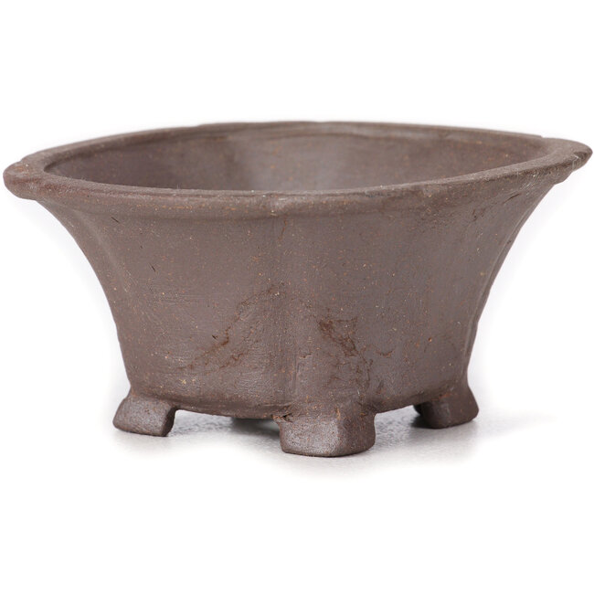 Square unglazed bonsai pot by Seto - 90 x 90 x 45 mm