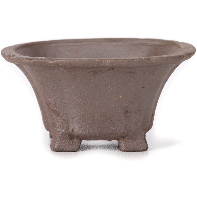 Vaso bonsai quadrato non smaltato di Seto - 90 x 90 x 45 mm