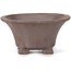 Square unglazed bonsai pot by Seto - 90 x 90 x 45 mm