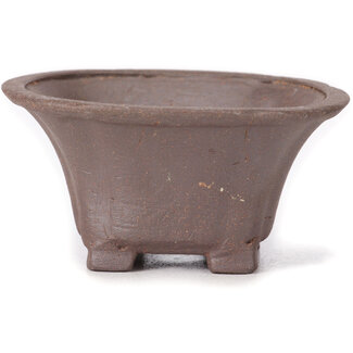 Seto 90 mm square unglazed bonsai pot by Seto, Japan