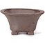 Square unglazed bonsai pot by Seto - 90 x 90 x 45 mm