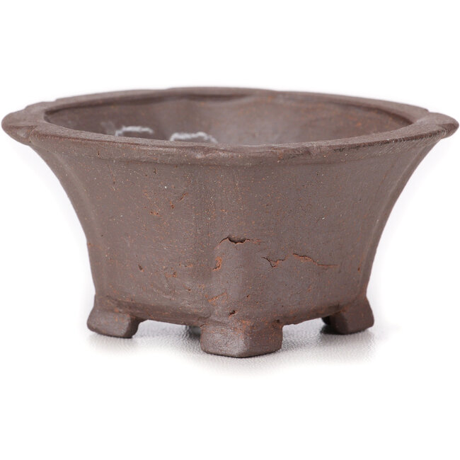 Maceta de bonsái cuadrada sin esmaltar de Seto - 90 x 90 x 45 mm