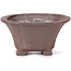 Square unglazed bonsai pot by Seto - 90 x 90 x 45 mm