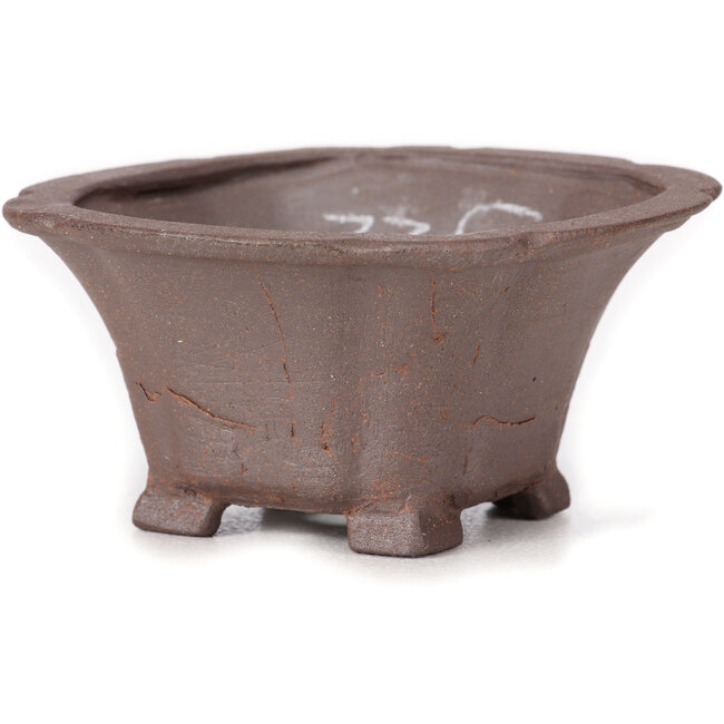 Square unglazed bonsai pot by Seto - 90 x 90 x 45 mm
