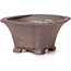 Vaso bonsai quadrato non smaltato di Seto - 90 x 90 x 45 mm