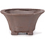 Square unglazed bonsai pot by Seto - 90 x 90 x 45 mm